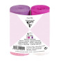 * CRÉPON IGNIFUGÉ, 4 bandes, 5cmx10m, Assortiment rose