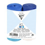 CRÉPON IGNIFUGÉ, 4 bandes, 5cmx10m, Assortiment bleu