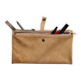 Trousse Beige glacé Flying Spirit Pliée plate 2 compartiments 27x23,6x2,8cm Cuir