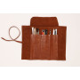 Trousse Brun glacé Flying Spirit ronde en rouleau 32,7x25cm Cuire d'agneau