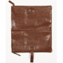 Trousse Brun glacé Flying Spirit Pliée plate 2 compartiments 27x23,6x2,8cm Cuire