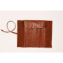 Trousse Brun glacé Flying Spirit ronde en rouleau 32,7x25cm Cuire d'agneau
