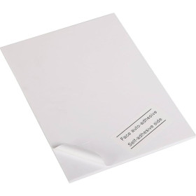 Carton Mousse adhésif 50x65cm 4F 10mm blanc