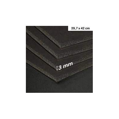 Carton Mousse A3 15F 3mm noir