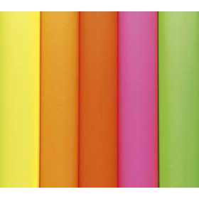 PAPIER AFFICHE FLUO, Paquet de 25 feuilles, 60x80cm, 90g, Jaune citron