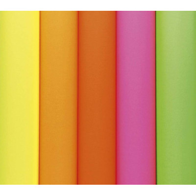 PAPIER AFFICHE FLUO, Paquet de 25 feuilles, 60x80cm, 90g, Jaune citron