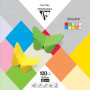 ORIGAMI UNI, Pack de 100 feuilles 12x12cm 80g, Assortiment mixte - 10 couleurs d