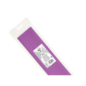 PAPIER CRÉPON 75%, Sachet de 1 feuille pliée, 2,50x0,50m, Mauve