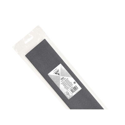 PAPIER CRÉPON 75%, Sachet de 1 feuille pliée, 2,50x0,50m, Gris