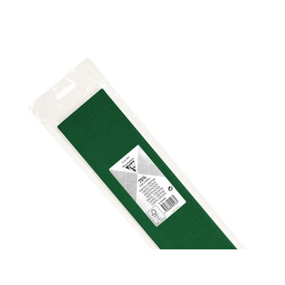 PAPIER CRÉPON 75%, Sachet de 1 feuille pliée, 2,50x0,50m, Vert empire