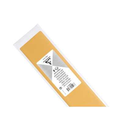 PAPIER DE SOIE, Sachet de 8 feuilles pliées, 50x75cm, 18g, Jaune or