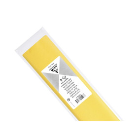 PAPIER DE SOIE, Sachet de 8 feuilles pliées, 50x75cm, 18g, Jaune citron