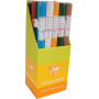 CARTON ONDULÉ, 20 rouleaux moyenne cannelure, 50x70cm, 300g, Assortiment