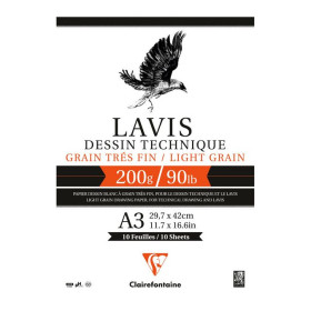 Lavis Technique 160g 50x65cm Paquet 10 feuilles