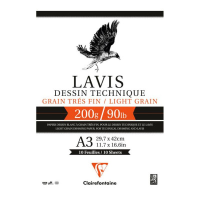 Lavis Technique 160g 50x65cm Paquet 10 feuilles
