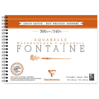 Album spiralé Fontaine Satiné 19x26cm 12F 300g