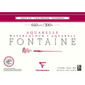 Bloc collé 4 côtés Fontaine Grain Fin 26x36cm 10F 640g