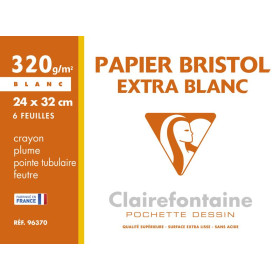 Pochette Bristol 24x32cm 6F 320g