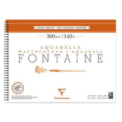 Album spiralé Fontaine Satiné 30x40cm 12F 300g