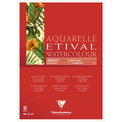 Bloc collé 1 côté Etival Classic A4 10F 300g