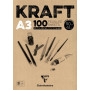 Bloc collé kraft brun A3 100 feuilles 90g