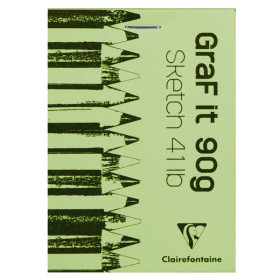 Bloc GraF'iT collé A7 90g 80 feuilles blanc
