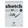 Bloc Sketch croquis R.I. A2 50 feuilles 90g Ivoire