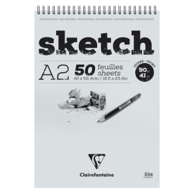 Bloc Sketch croquis R.I. A2 50 feuilles 90g Ivoire