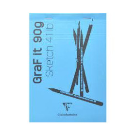 Bloc GraF'iT A5 80 feuilles 90g Bleu°71 O