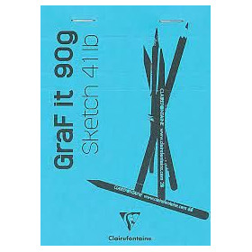 Bloc GraF'iT A6 80 feuilles 90g Bleu°71 O