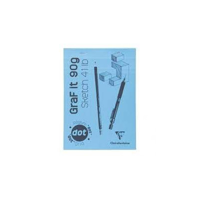 Bloc GraF'iT A4 80 feuilles 90g Bleu°71 Dot