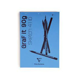 Bloc GraF'iT A4 80 feuilles 90g Bleu°71 O