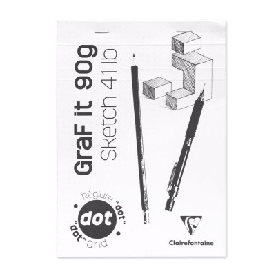 Bloc GraF'iT A4 80 feuilles 90g Blanc°63 Dot