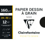 Pochette Dessin Couleur à Grain 24x32cm 12F 160g noir