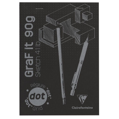 Bloc GraF'iT DOT A5 160 pages 90g couverture Noir