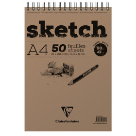 Bloc Sketch croquis R.I. A4 50 feuilles 90g