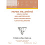 Bloc papier vélin millimétré collé A4 50 feuilles 90g
