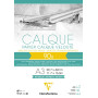 Bloc calque superieur collé A3 50 feuilles 90/95g