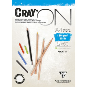 Bloc Cray'ON Encollé A4 50 feuilles 120g