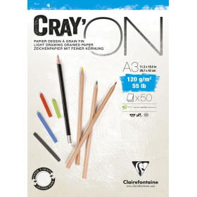Bloc Cray'ON Encollé A3 50 feuilles 120g