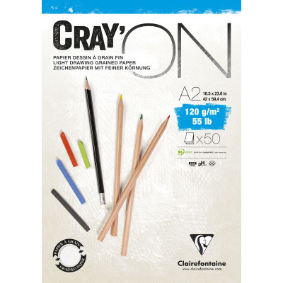* Bloc Cray'ON Encollé A2 50 feuilles 120g