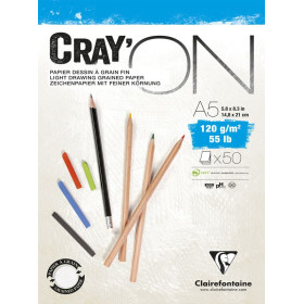 Bloc Cray'ON Encollé A5 50 feuilles 120g