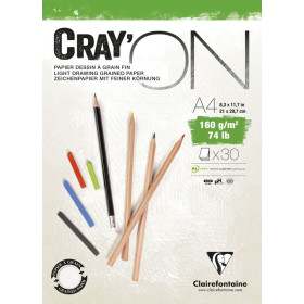 Bloc Cray'ON Encollé A4 30 feuilles 160g