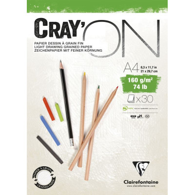 Bloc Cray'ON Encollé A4 30 feuilles 160g
