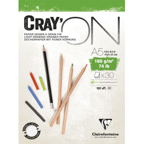 Bloc Cray'ON Encollé A5 30 feuilles 160g