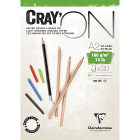Bloc Cray'ON Encollé A2 30 feuilles 160g