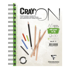 Bloc Cray'ON R.I. A5 30 feuilles 160g