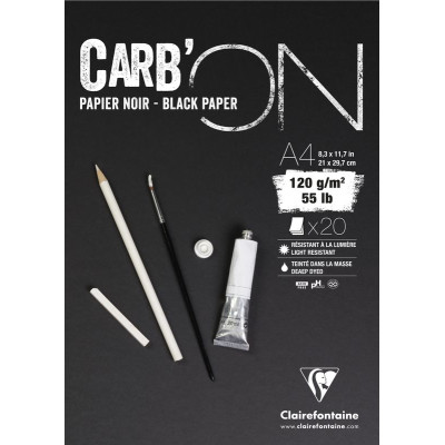CarbON bloc collé A4 20 feuilles 120g