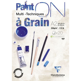 Bloc Paint'ON à Grain collé A2 20 feuilles 250g