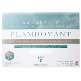 Bloc collé 4 côtés Flamboyant 36x51cm 20F 300g